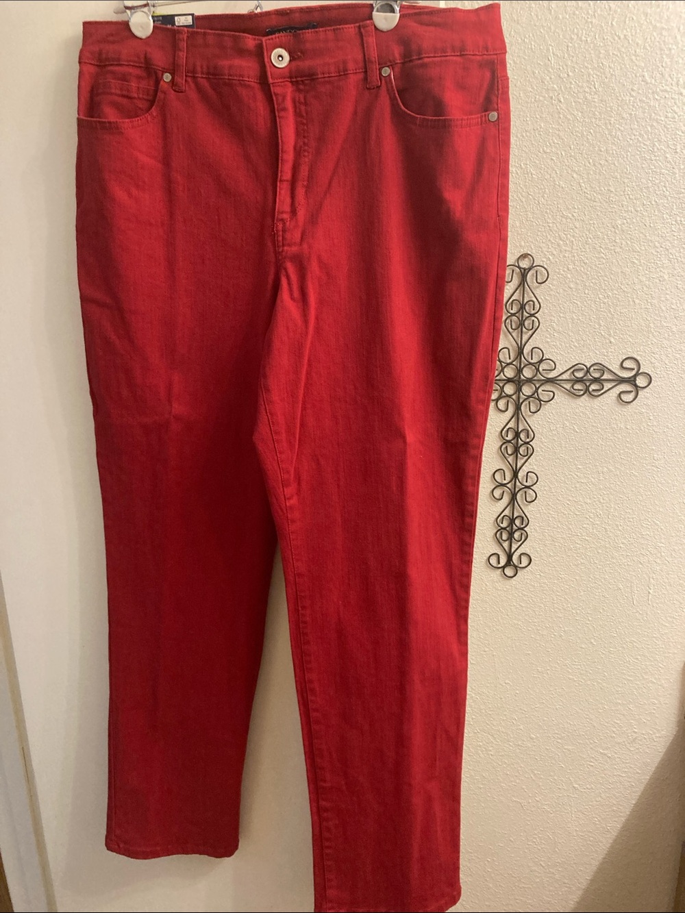 Bandolino Deep Red Women's Mandie Jeans NWT